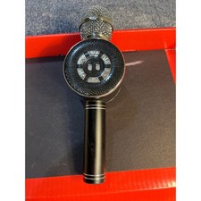Wireless Bluetooth Karaoke Microphone Handheld Speaker Black Silver All-in-One