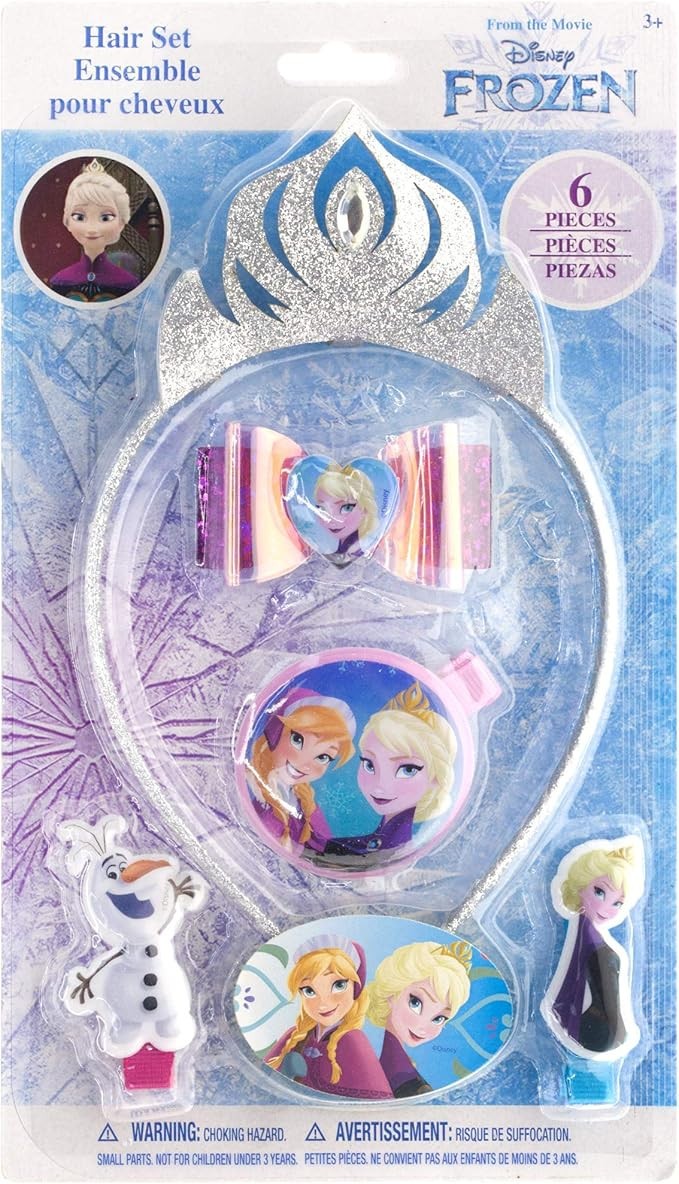 Cosmetic Disney Frozen Hair Set Clip Headband Bow Girls NEW Set of 6