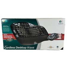 Logitech Cordless Desktop Wave Keyboard and Laser Mouse Combo New Open Box