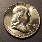 1958 Franklin Half Dollar BU