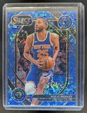 2024-25 Panini Select Mikal Bridges Courtside Light Blue Disco Prizm #/99 Knicks