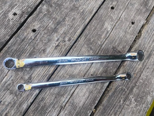 NEW NOS  Snap-On XBM810A 1214  12-Point Double Box End Wrench Set of 2