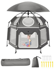 Portable Baby Playpen with UV Canopy, Waterproof Quick Setup 59" Tent