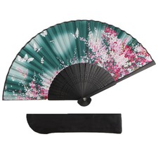 Japanese fan, Japanese craft fan, flowers and butterflies