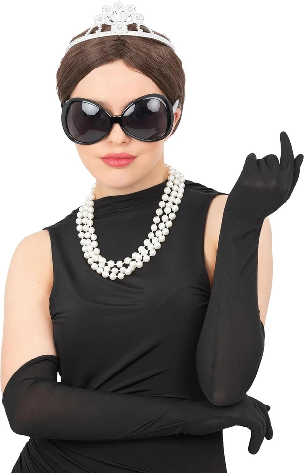 Smiffys 99775 Tiffany Diva Kit, Sunglasses, Women, Black, One Size - Image 2 of 2