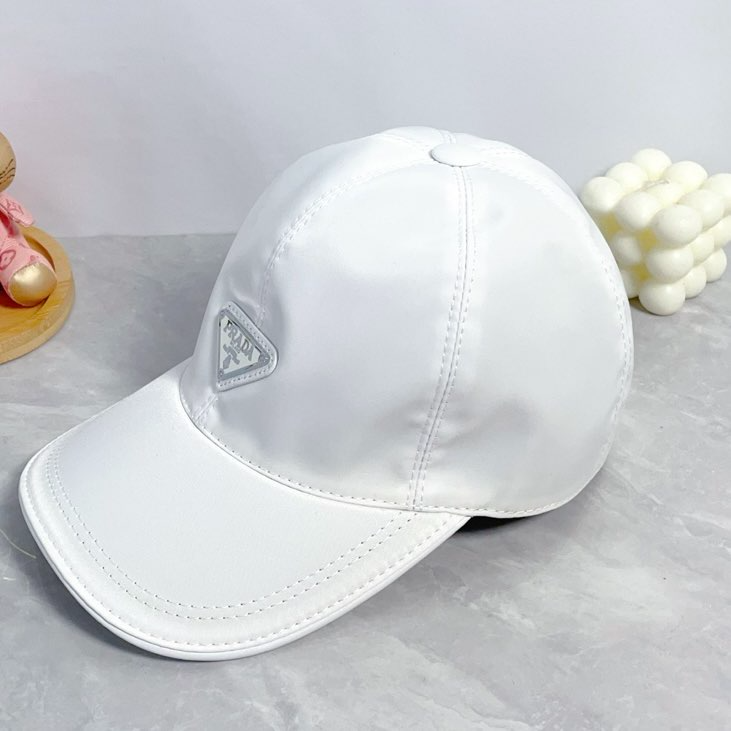 Prada Unisex White Nylon baseball cap M size | adjustable size