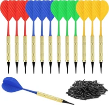 Accmor Soft Tip Darts, Bar Dart, Plastic Darts Set, Attach Extra 100 gold 