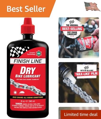 Finish Line Ceramic Dry-Film Lube 8oz - Eco-Friendly Dirt & Dust Protection