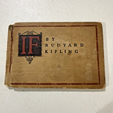 IF By Rudyard Kipling Poem Book Doubleday Page & Co Copyright 1910 Antique