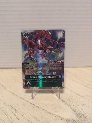 Green Memory Boost! P-038, Digimon Adventure Box 2, Holofoil, Promotion Cards