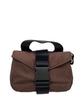 GANNI Shoulder Bag, Polyester, Brown, Plain