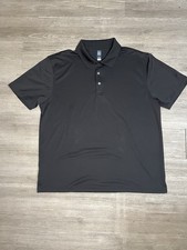 PGA TOUR Airflux Breathable Black Polyester Golf Polo Shirt Men's XL