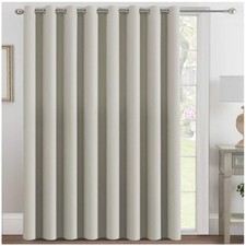 Extra Wide Grommet Top Blackout Curtain - Ivory