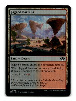 Jagged Barrens 259 Land Outlaws of Thunder Junction MTG Foil NM/M ~A10-89