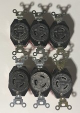 Leviton Twist Lock Receptacle Outlet 20A - 125V NEMA L5-20 SET OF 6 Red Backed 