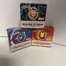 3x Dr Squatch Soap  Avengers Men’s Natural Soap Captain America, Thor & Iron Man