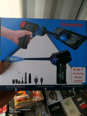 Goweto 3 In 1 Air Duster, Blower, Vacuum In Box