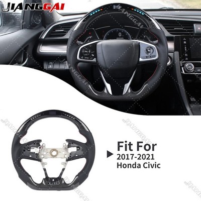 Carbon Fiber LED Steering Wheel for Honda Civic 10th Gen Type R FK1 FK8 16-20