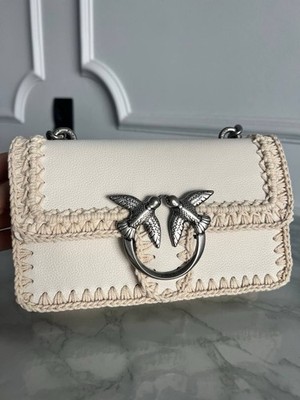 NEW Pinko Love Bag mini ivory white mini crossbody  