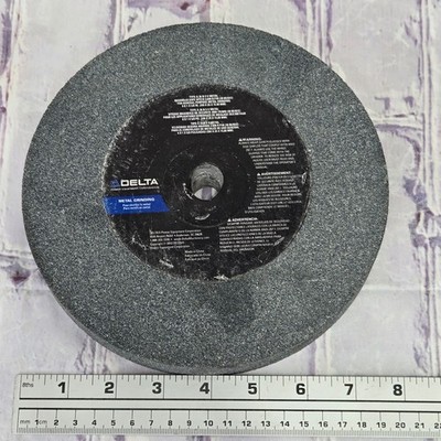 Delta 8 Inch Metal Grinding Wheel 8 x 1 x 5/8 Type A 36 N 5 V 3600 RPM Gray