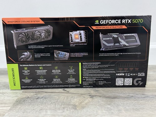 Gigabyte RTX 5070 WINDFORCE OC SFF 12GB GDDR6X GPU GV-N5070WF3OC-12GD |Brand New - Afbeelding 3 van 13