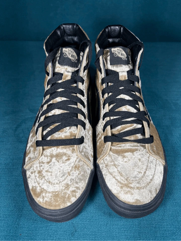 Talla 9.5 - Zapatos para mujer Vans High Top terciopelo metálico Foto 4 de 4
