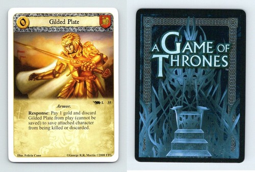 Gilded Plate #L 35 A Game Of Thrones 2008 LCG Card