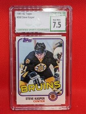 1981-82 Topps Steve Kasper #68E Rookie RC CSG 7.5 NEAR MINT +