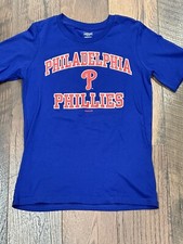 Philadelphia Phillies MLB Youth Boys' Blue Logo T-Shirt Medium 10/12 / NWT