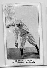 1921 E121 AMERICAN CARAMEL SERIES OF 80 GEORGE TYLER CHICAGO CUBS