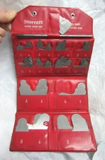 VTG STARRETT Radius Gage Set No S167C Stainless Steel w Brown & Sharpe Thickness