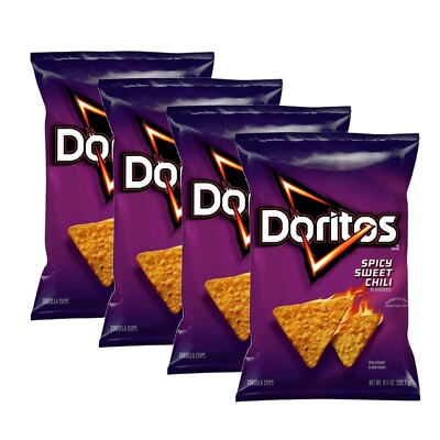Doritos Flavored Tortilla Chips, Spicy Sweet Chili  (Pack of 4)