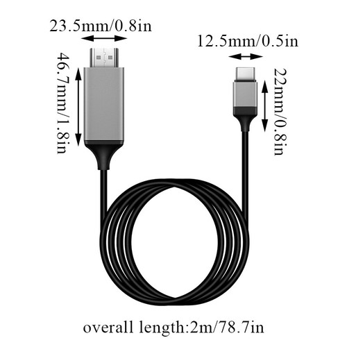 Adattatore Convertitore Video Cavo Usb C A 4K Hdmi Da 1 8 M Tipo C A Hdmi 4K ▼ - Zdjęcie 2 z 18