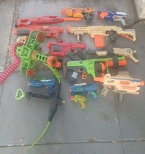 Nerf Gun Lot - Used Guns 15 Guns In Total  Container Of Darts