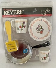 Chilton-Globe REVERE Aluminum Plastic Toy Replicas Skillet Dishes Cups Spatula