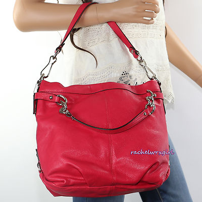 NEW Coach Leather Brooke Hobo Shoulder Bag Zip Satchel Purse