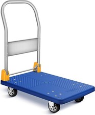 Carrito De Acero Carga Plegable Con Ruedas Plataforma 440lb Para Trabajar NEW US