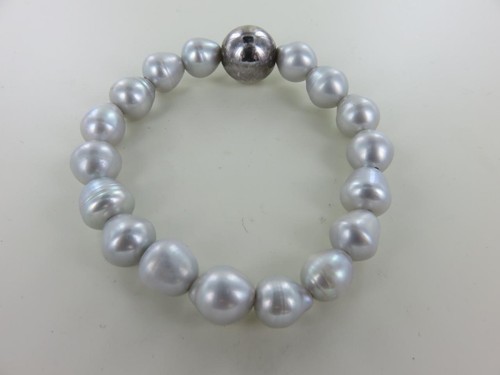 Lotto 8pz Bracciali Perle Honora Argento Sterling Bracciale Acciaio Illusione Wrap Elasticizzato - Foto 5 di 12