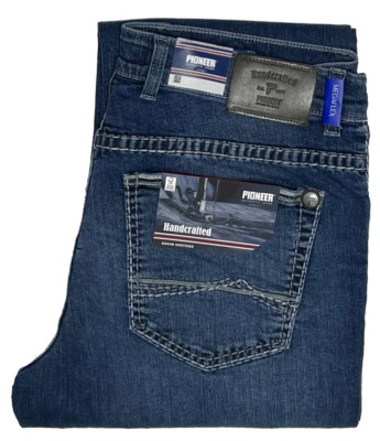 Pioneer Rando W 33 L 40 Handcrafted Megaflex Stretch Jeans Blau 16541.6745.6824
