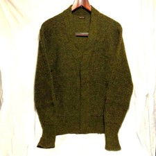 KAPITAL CARDIGAN LOW GAUGE MEN COLOR KHAKI MATERIAL WOOL SIZE L USED