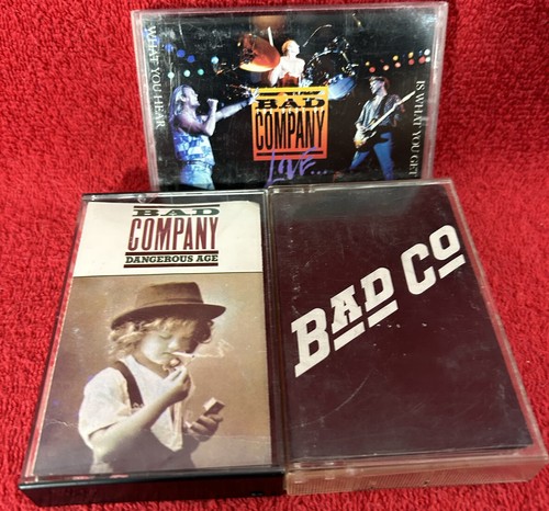Bad Company 3 Cassette Lot Self Titled Dangerous Age What You Hear What You Get