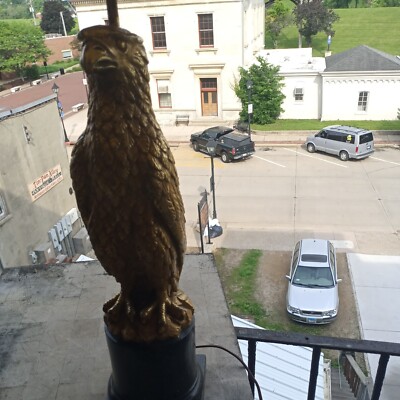 VTG RARE Perched American Eagle Lamp By Borghese Mid-Century Americana Federal