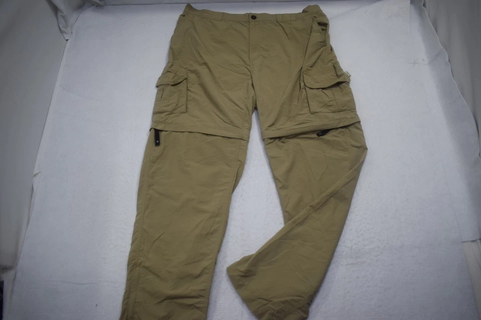 Magellan Convertible Cargo Shorts Pants Beige Fishing 100% Nylon Mens 2XL x 32" - Image 2 of 4