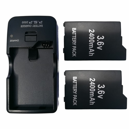 Batteria per Sony Lite, PSP 2th, PSP-2000, PSP-3000, PSP-3004 Caricabatterie Silm/Wall - Foto 9 di 38