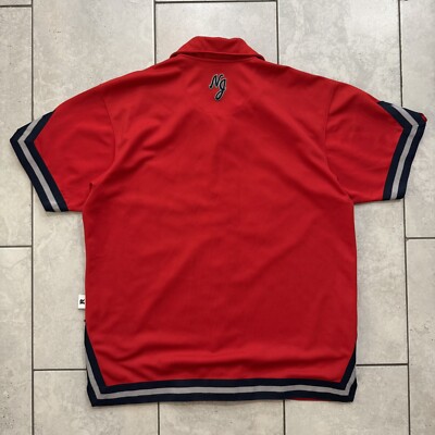 Nike NBA New Jersey Nets XL Oversize Red Warm-Up Jacket Shooting