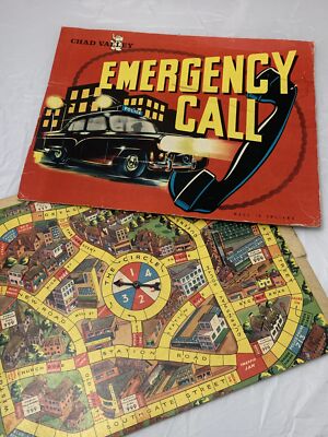 Vintage Emergency Call Board Game - by Chad Valley - Incomplete