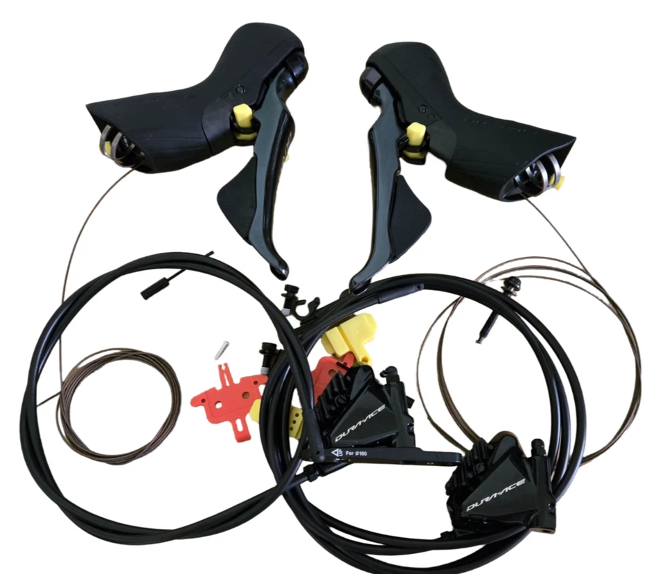 SHIMANO Dura-Ace ST-9120 2x11s L+R Shift Hydraulic Disc Brake Levers & calipers - Image 2 of 4
