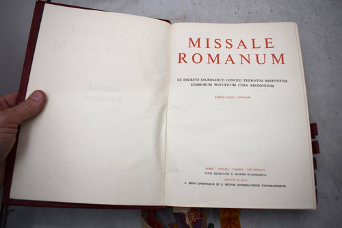 Rare Find! Nice Older Latin Text Missale Romanum (Roman Ritual Book) (CU947) - 第 1/24 張圖片