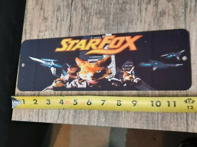 Starfox Classic Arcade Marquee Banner 3x12 Metal Wall Sign