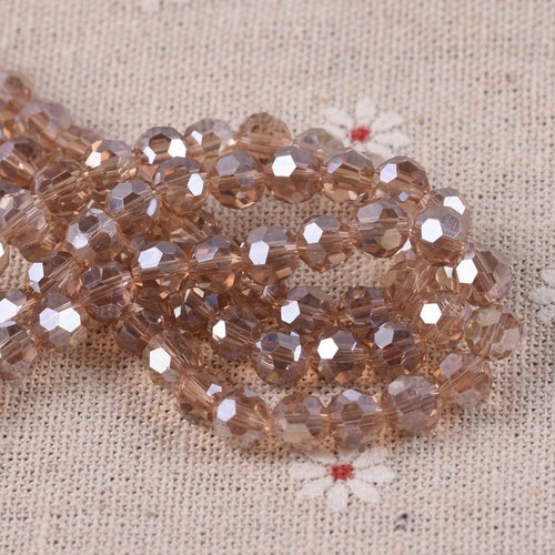 100pcs 6mm Round Sphere Ball Faceted Crystal Glass Loose Spacer Craft Beads lot - Picture 59 of 110